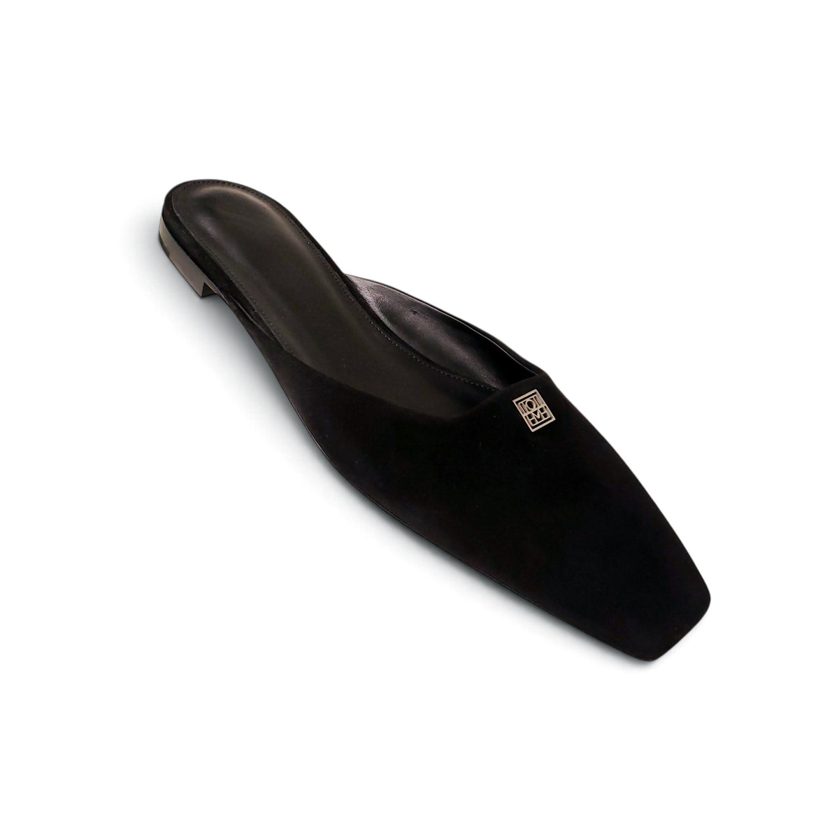 TOTÊME THE FLAT SUEDE MULE WITH LOGO - SIZE 41
