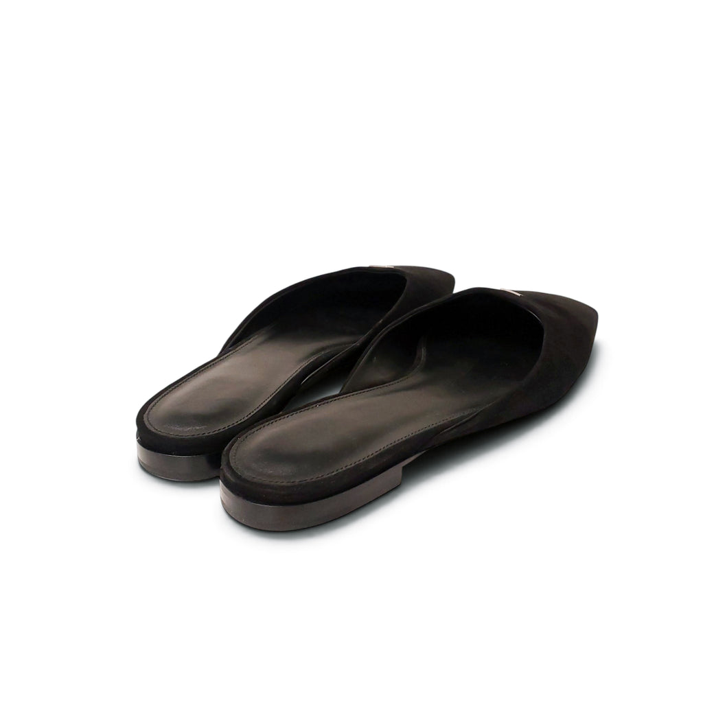 TOTÊME THE FLAT SUEDE MULE WITH LOGO - SIZE 41