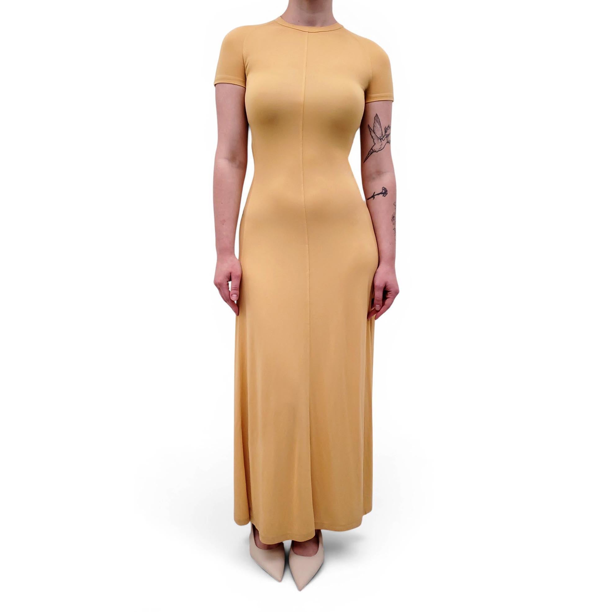 TOTEME YELLOW JERSEY MAXI DRESS - SIZE XXS