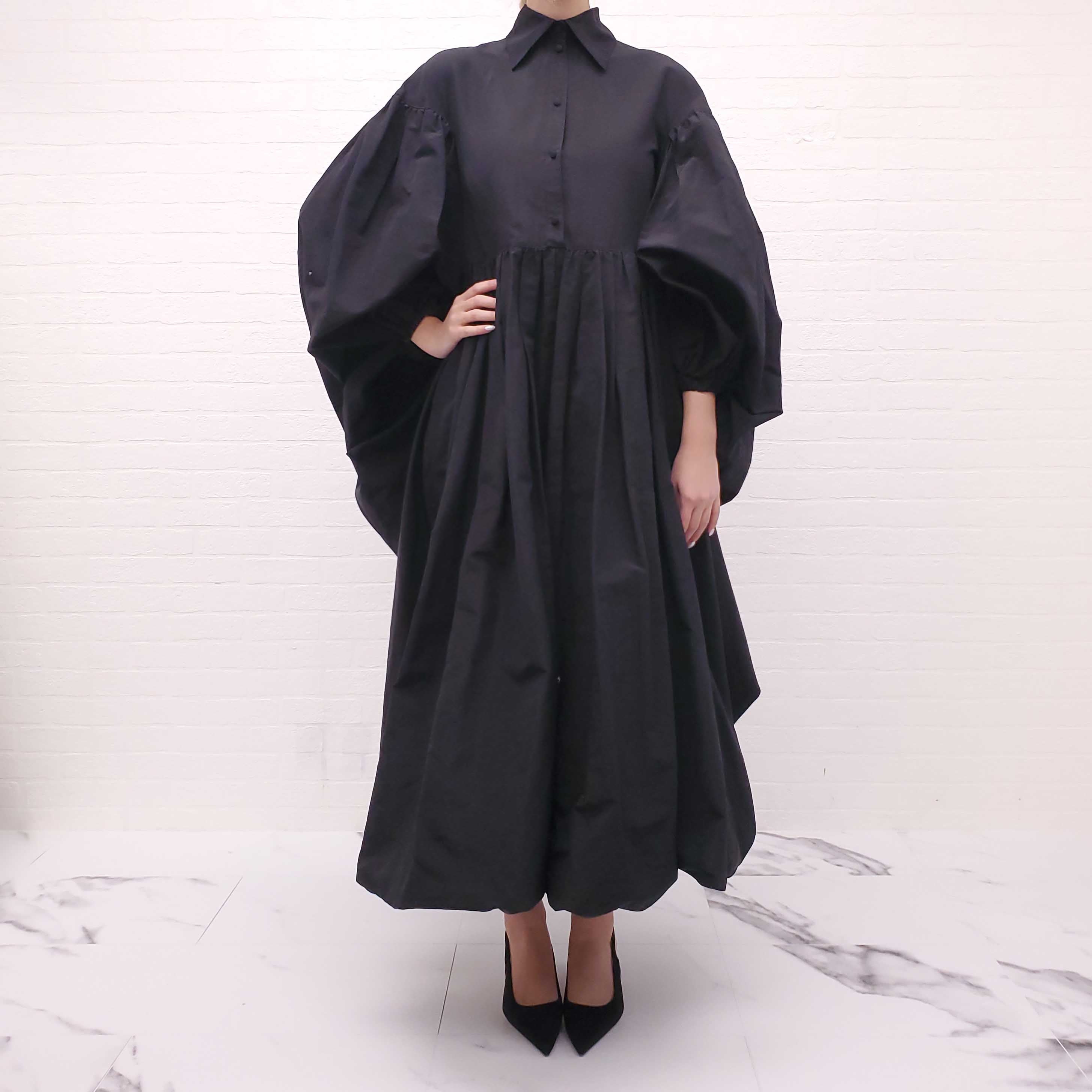 VALENTINO BLACK BUBBLE GOWN - SIZE 40