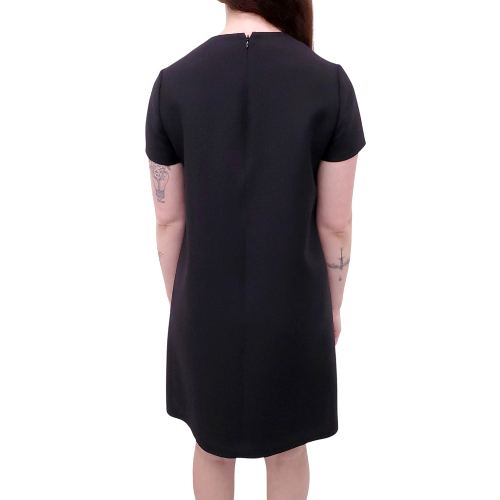 VALENTINO BLACK DRESS WITH TIGER DETAIL - SIZE 6