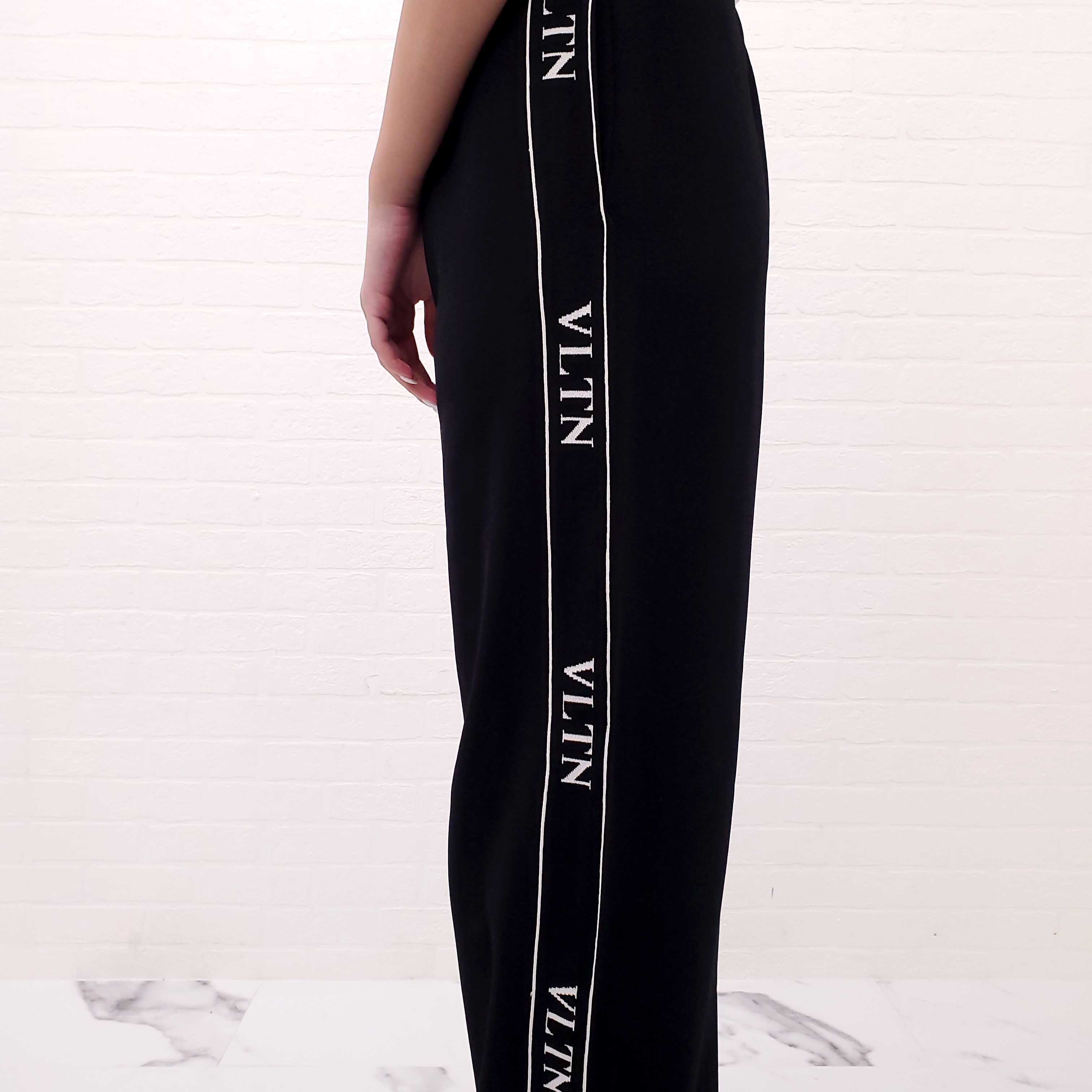 VALENTINO BLACK LOGO TRACK PANTS - SIZE XL MENS/XXL WOMENS
