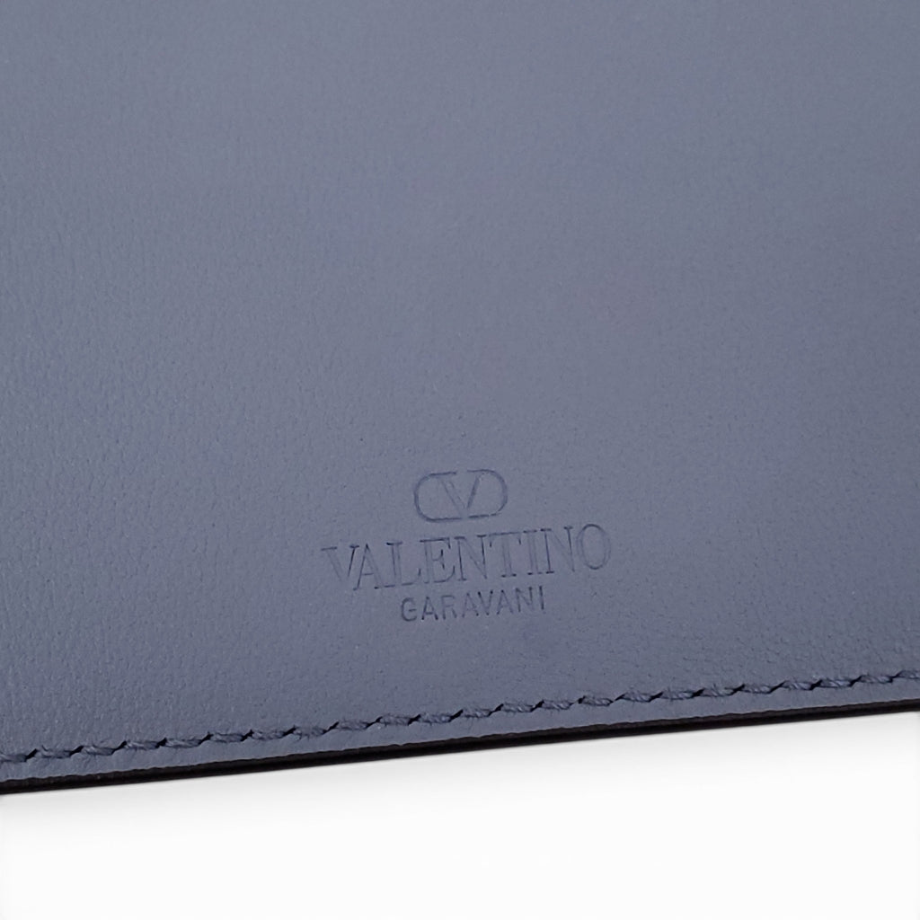 VALENTINO BLUE ROCKSTUD CARD HOLDER