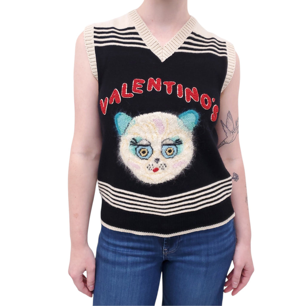 VALENTINO CAT LOGO VEST - SIZE M