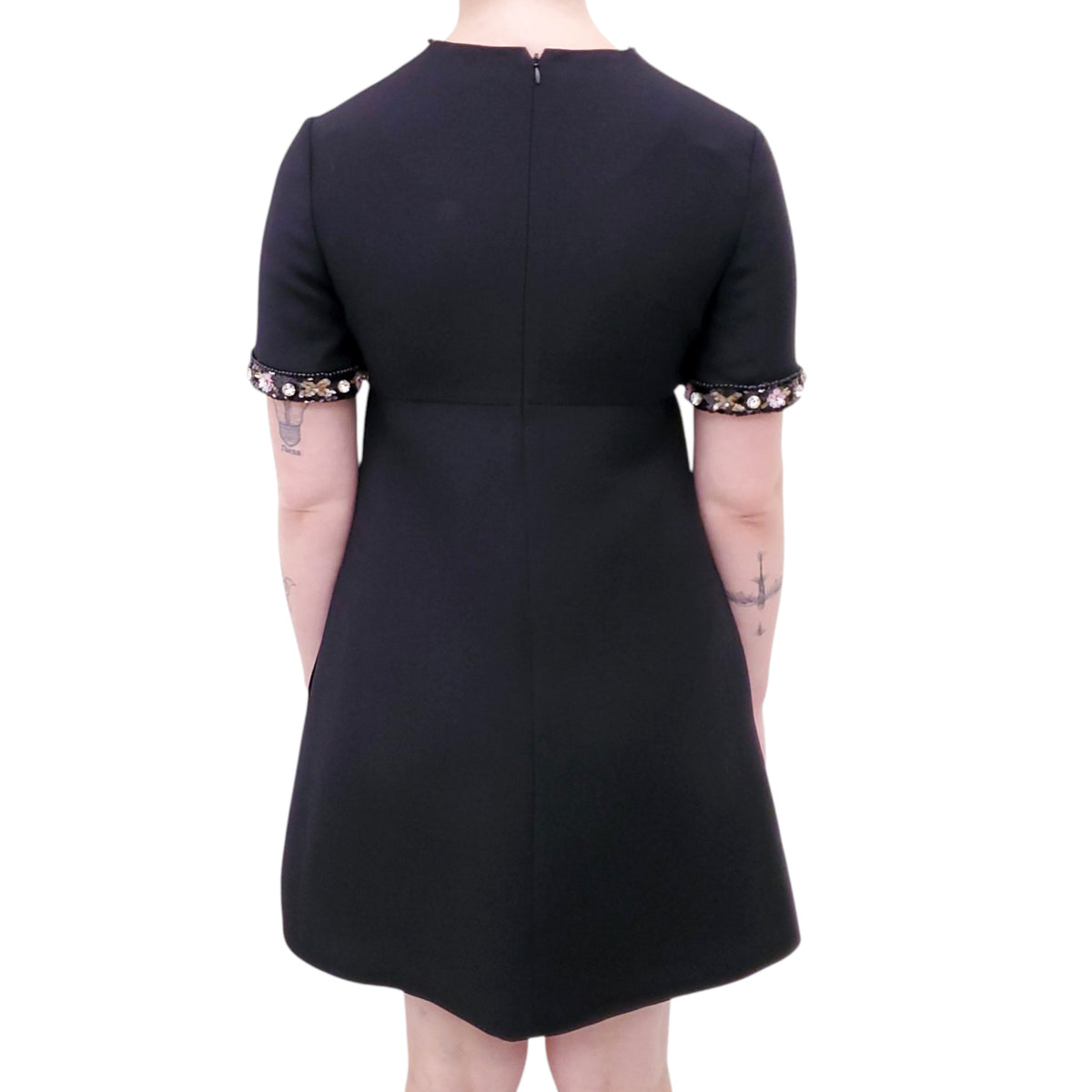 VALENTINO EMBELLISHED MINI DRESS - SIZE 40