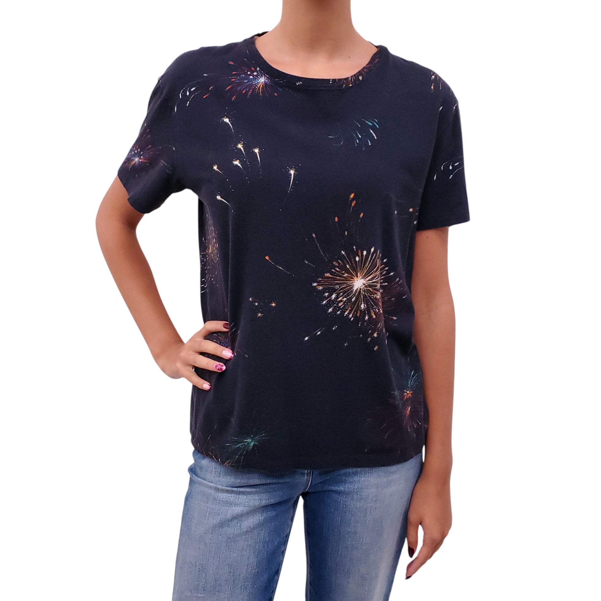 VALENTINO FIREWORK T-SHIRT - SIZE M(MENS)