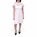 VALENTINO GARAVANI LACE PANELLED EMBROIDERED DRESS- SIZE M