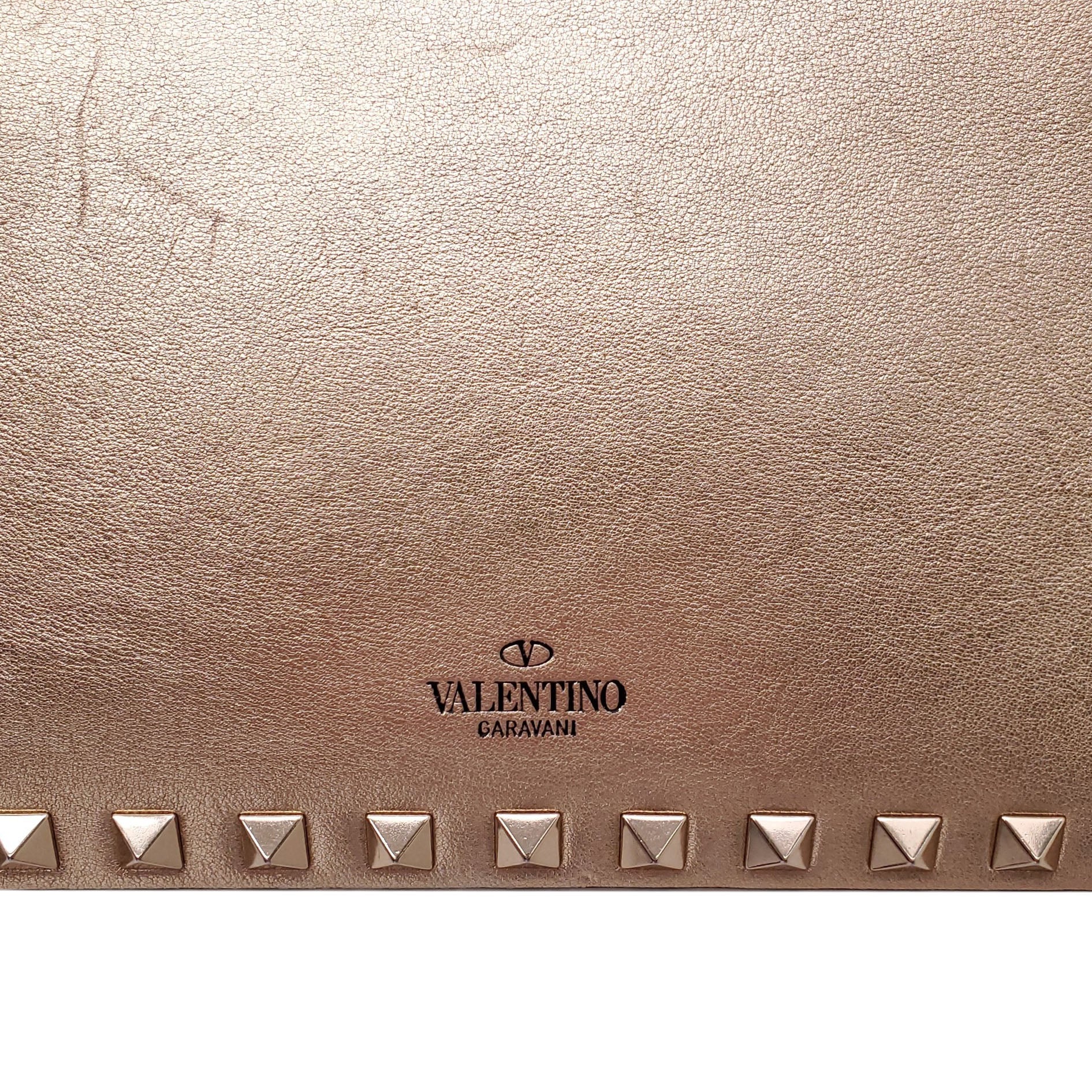 VALENTINO GOLD METALLIC CROSSBODY CLUTCH
