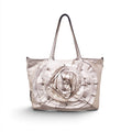 VALENTINO GOLD METALLIC FLORAL HANDBAG