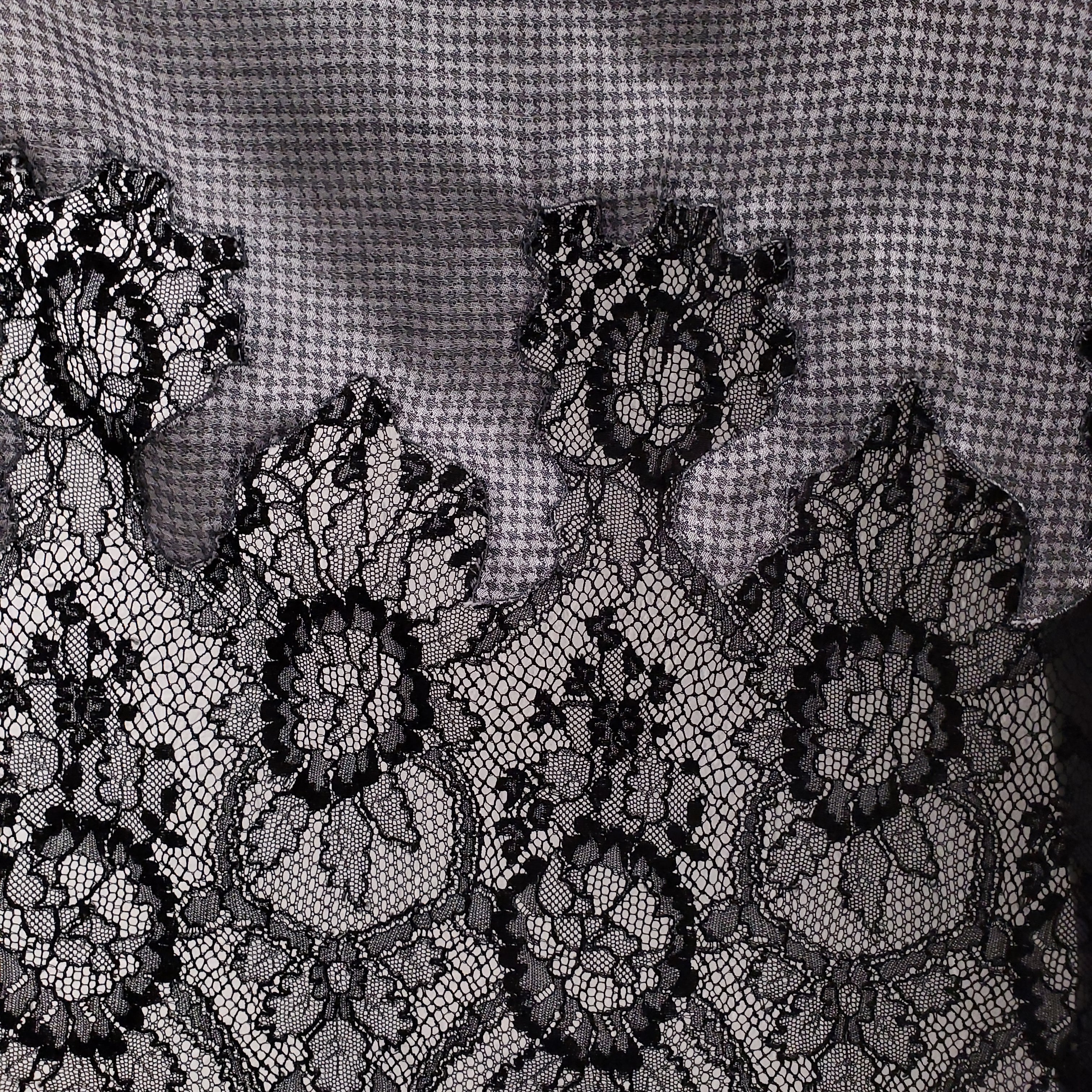 VALENTINO HOUNDSTOOTH LACE SCARF