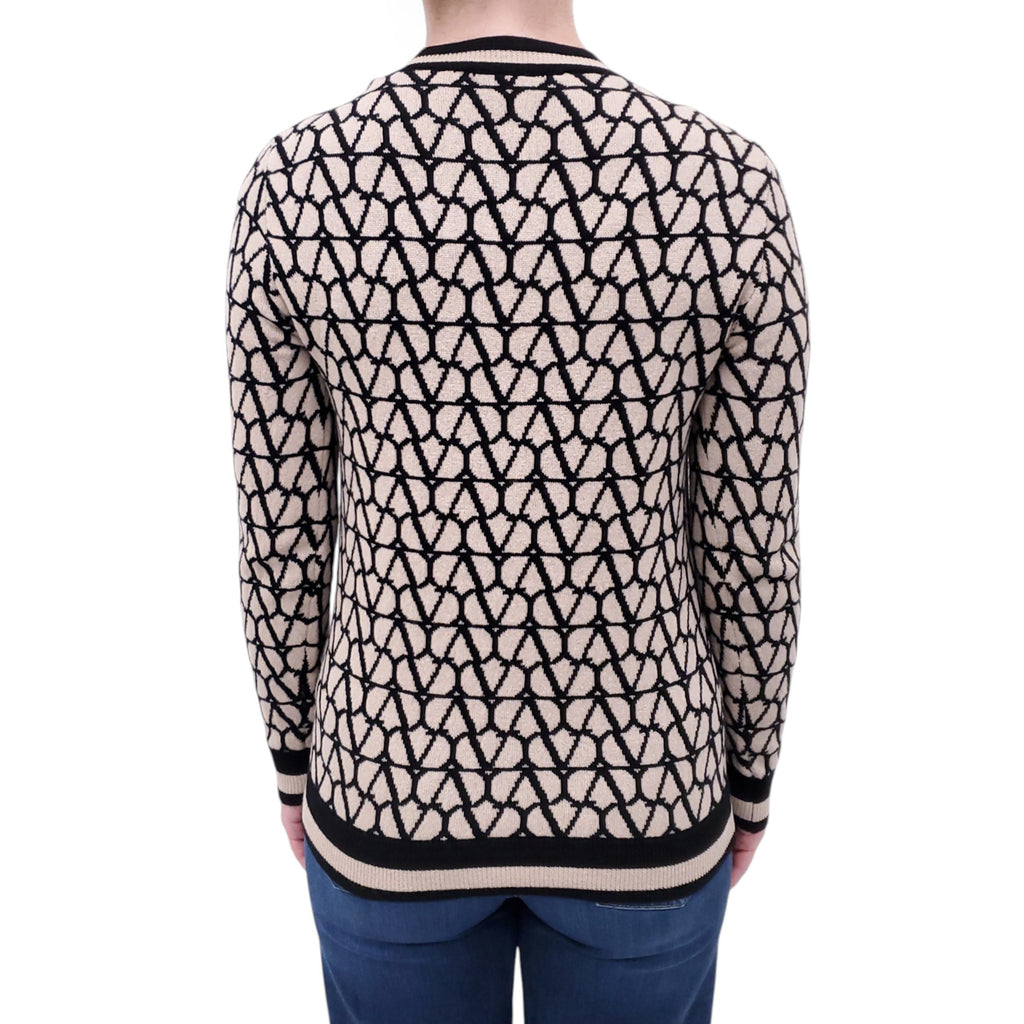 VALENTINO INTARSIA LOGO SWEATER - SIZE S