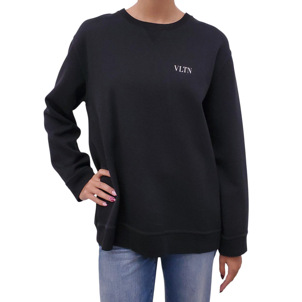 VALENTINO LOGO BLACK SWEATSHIRT - SIZE L