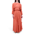 VALENTINO ORANGE RUFFLE GOWN - SIZE 8