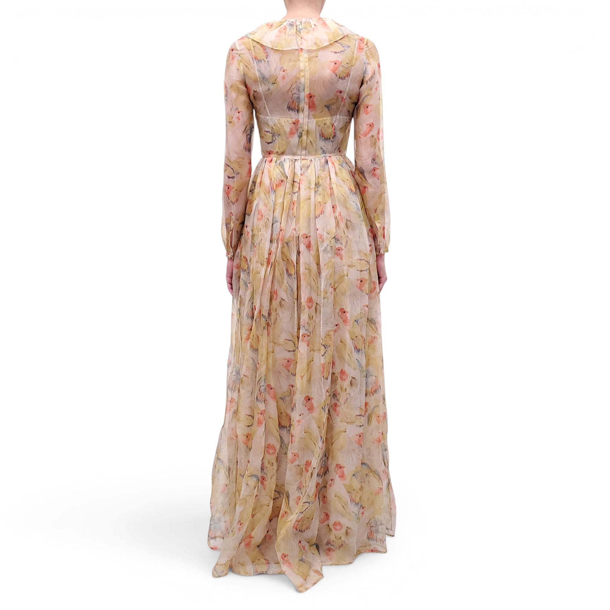 VALENTINO RUNWAY YELLOW FLORAL GOWN - SIZE 40