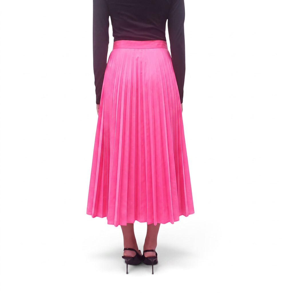 VALENTINO TIED-WAIST PLEATED SKIRT - SIZE 44
