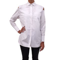 VALENTINO WHITE COTTON BLOUSE WITH CUTOUT DETAIL - SIZE 38