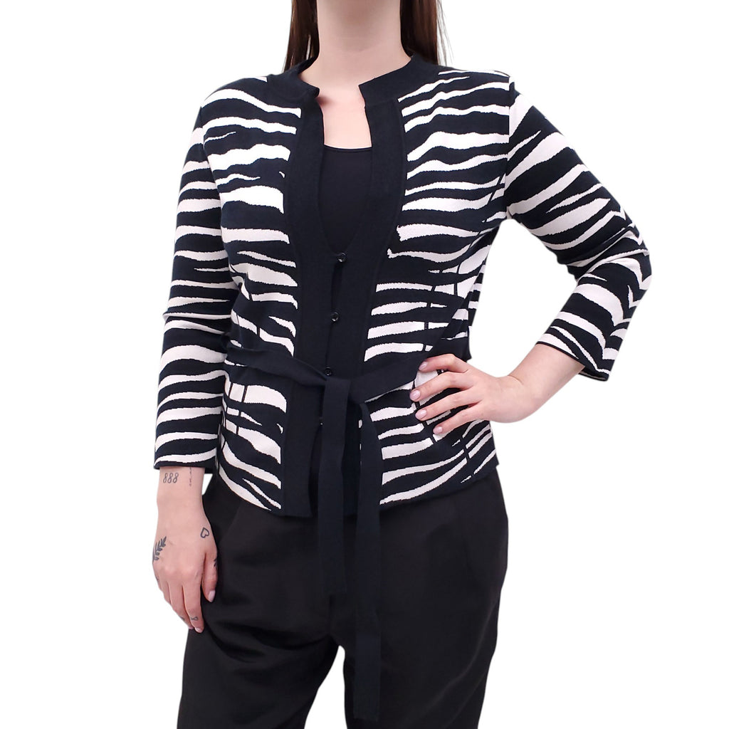 VALENTINO ZEBRA PRINT SWEATER - SIZE L