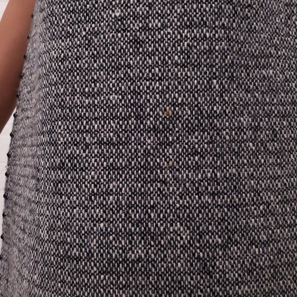 VALENTINO TWEED DRESS WITH BLACK GROMMETS - SIZE 8