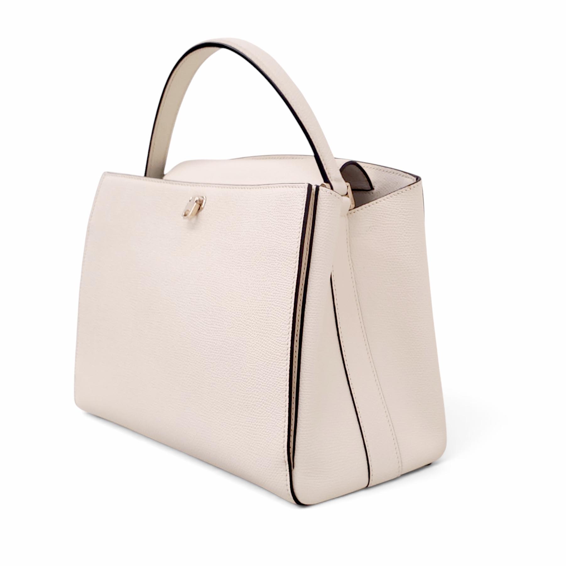 VALEXTRA MEDIUM CREAM BRERA PURSE