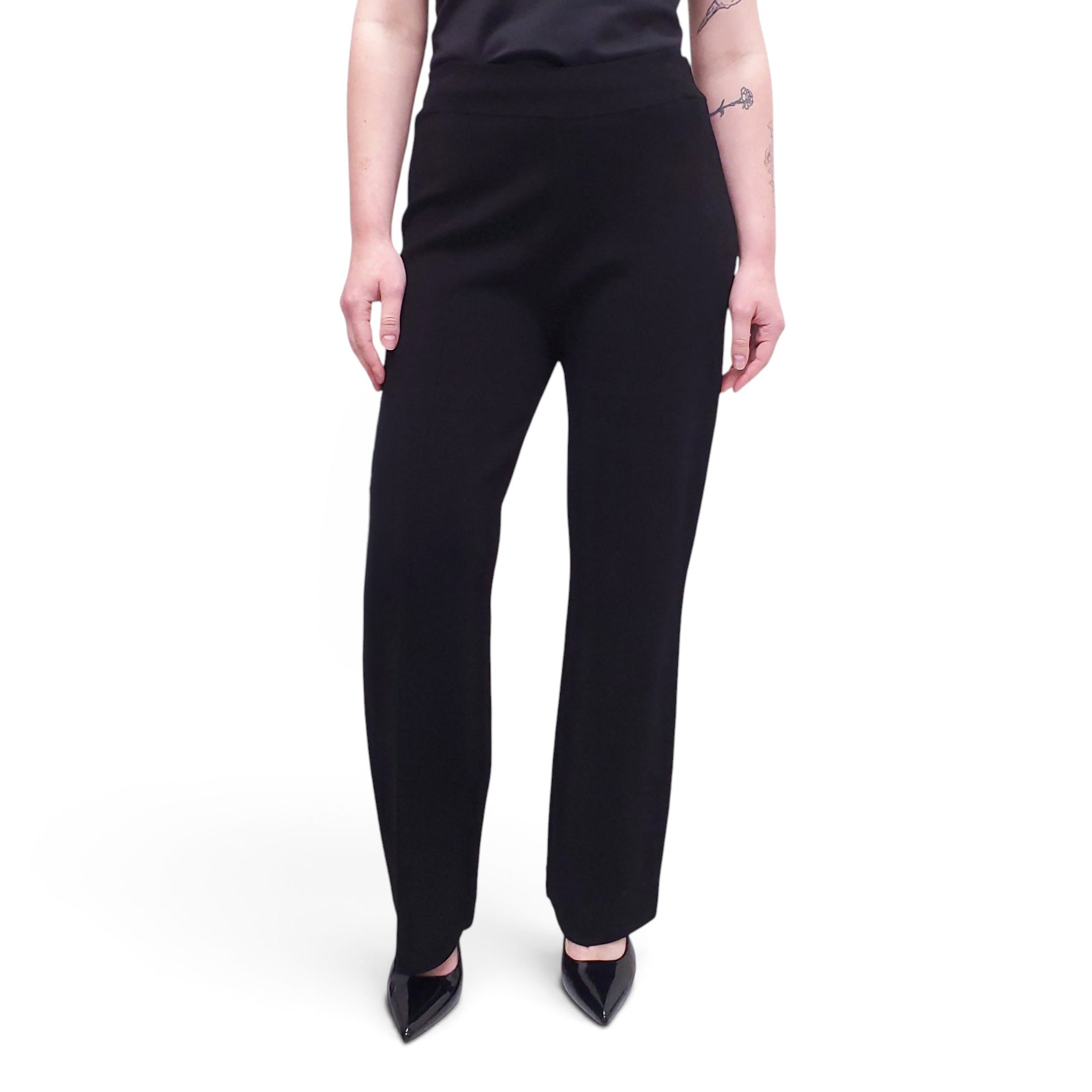 VERONICA BEARD BLACK STRETCH - KNIT PANTS - SIZE L