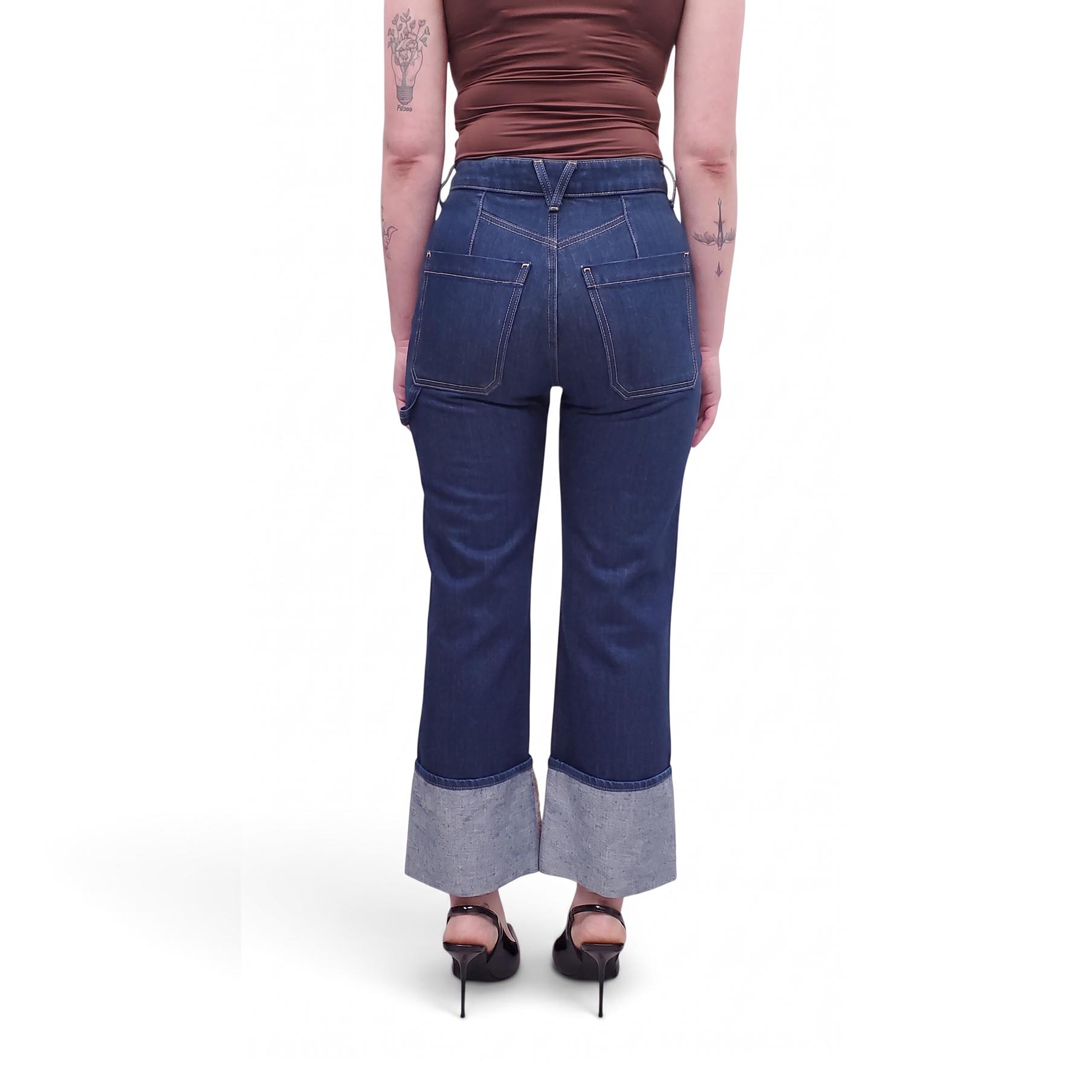 VERONICA BEARD CUFFED DENIM JEANS - SIZE 26