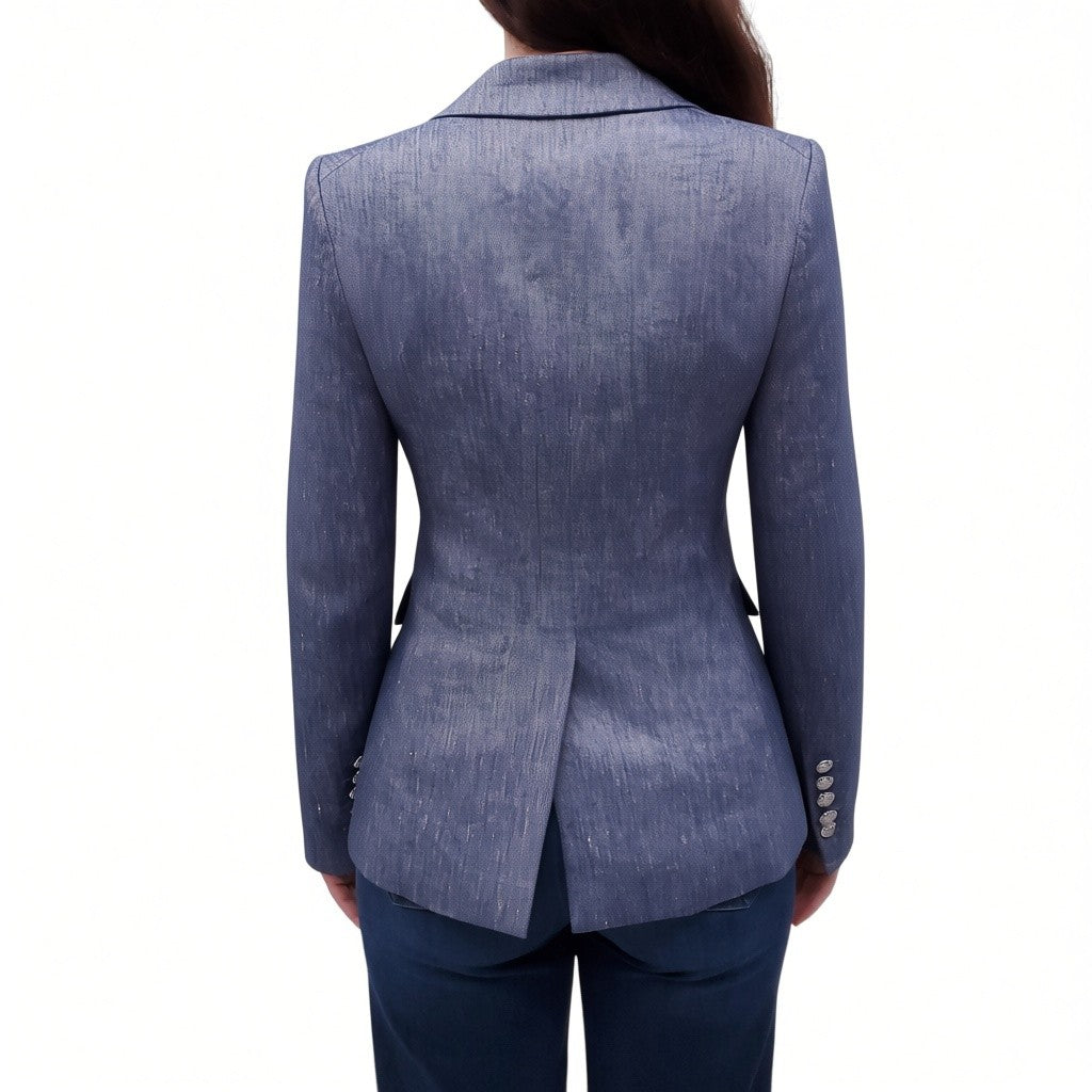 VERONICA BEARD DENIM BLUE DICKIE JACKET - SIZE 0