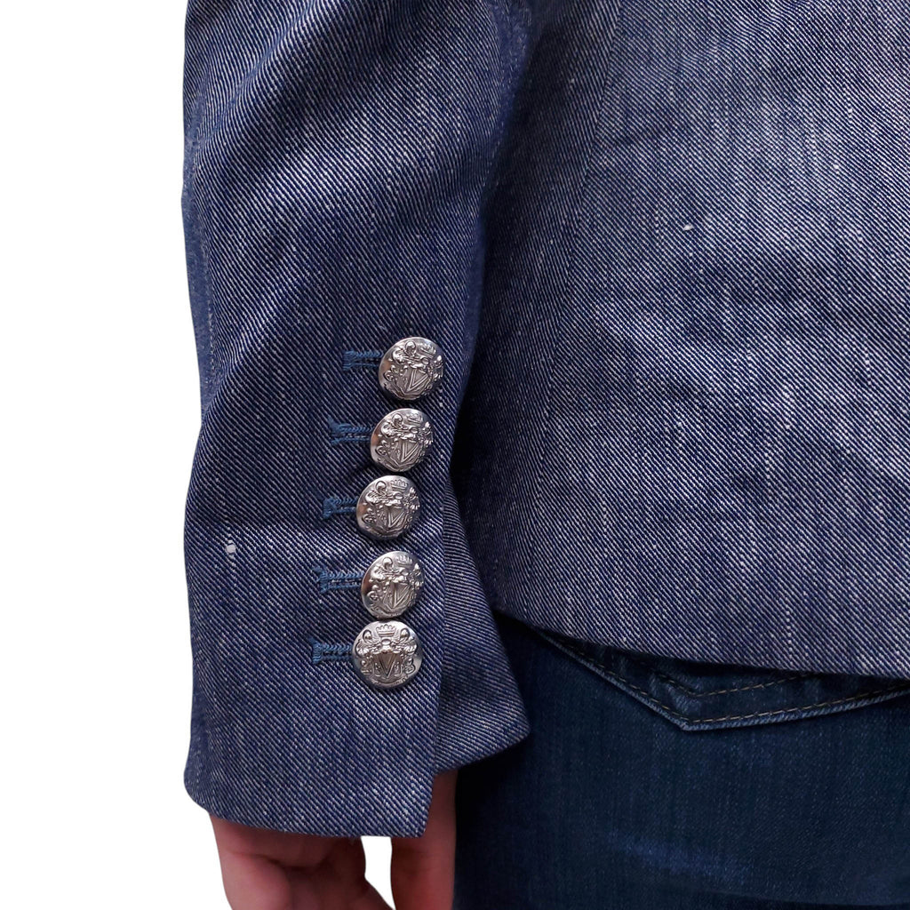 VERONICA BEARD DENIM BLUE DICKIE JACKET - SIZE 0