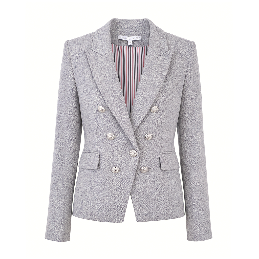 VERONICA BEARD GREY BLAZER WITH DICKIE INSERT - SIZE 4