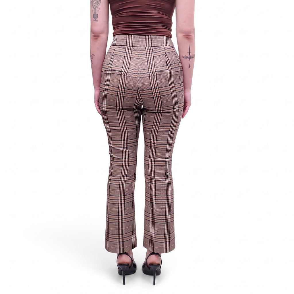 VERONICA BEARD GREY PLAID TROUSERS - SIZE 8