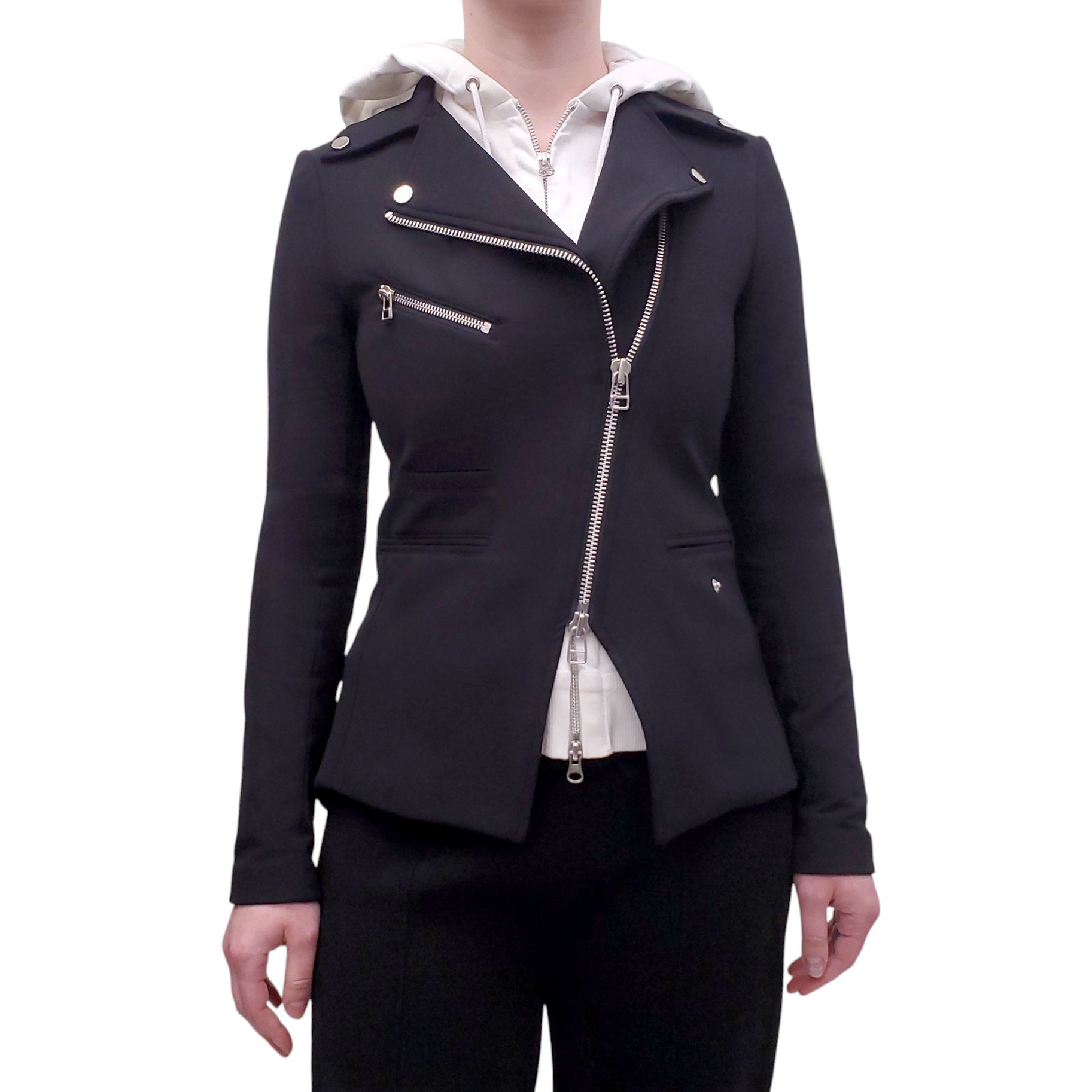 VERONICA BEARD MOTO JACKET WITH DICKIE - SIZE 0
