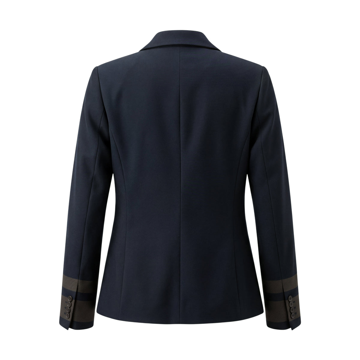 VERONICA BEARD NAVY BLAZER WITH ARMY GREEN WRIST DETAIL - SIZE 8