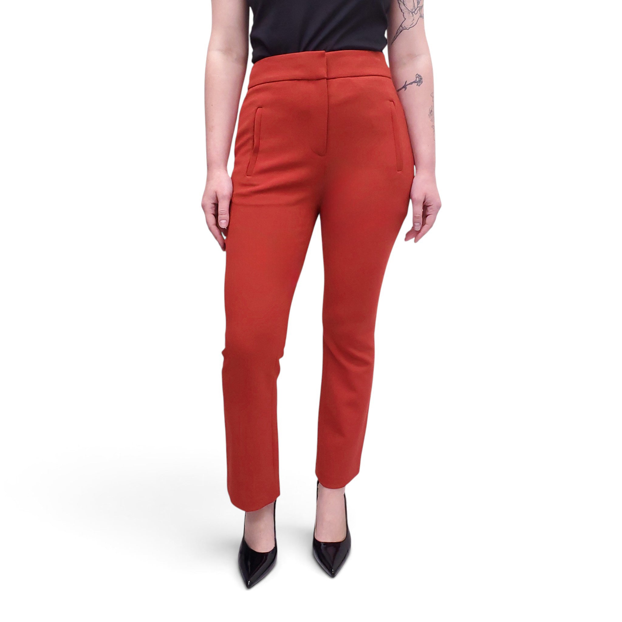 VERONICA BEARD ORANGE TROUSERS - SIZE 4