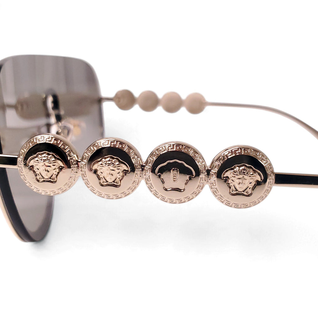 VERSACE AVIATOR WITH GOLD MEDUSA SUNGLASSES