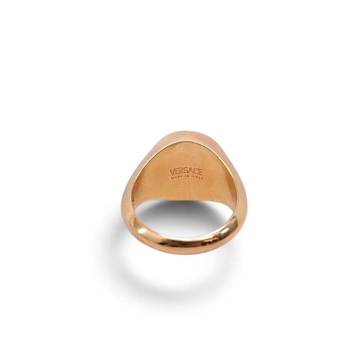 VERSACE BLACK AND GOLD MEDUSA RING - SIZE 15