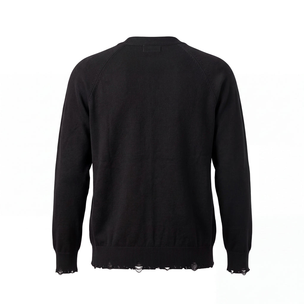 VERSACE BLACK BOXY 95% CASHMERE CARDIGAN WITH MEDUSA LOGO BUTTONS - SIZE 38