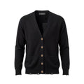 VERSACE BLACK BOXY 95% CASHMERE CARDIGAN WITH MEDUSA LOGO BUTTONS - SIZE 38