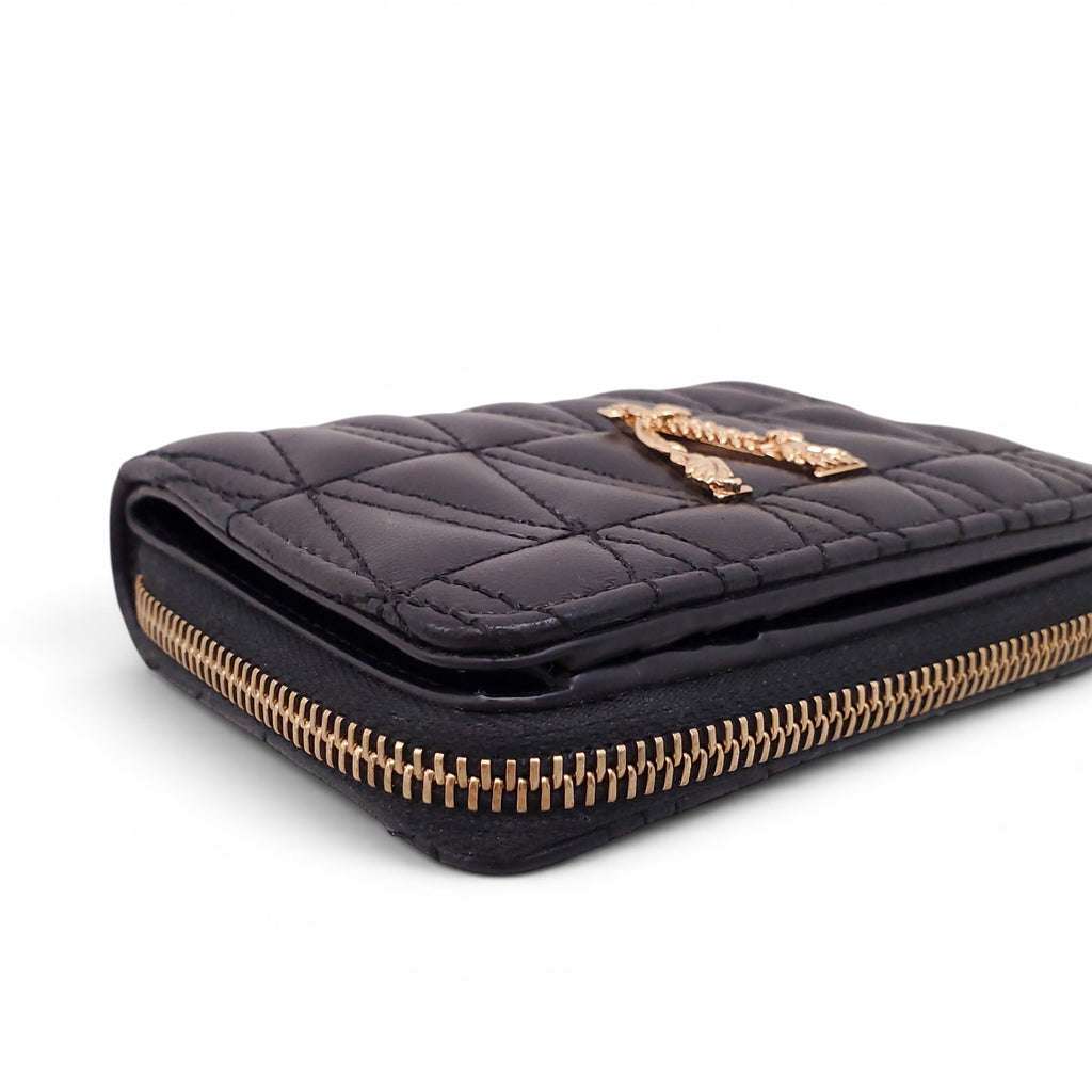 VERSACE BLACK QUILTED WALLET