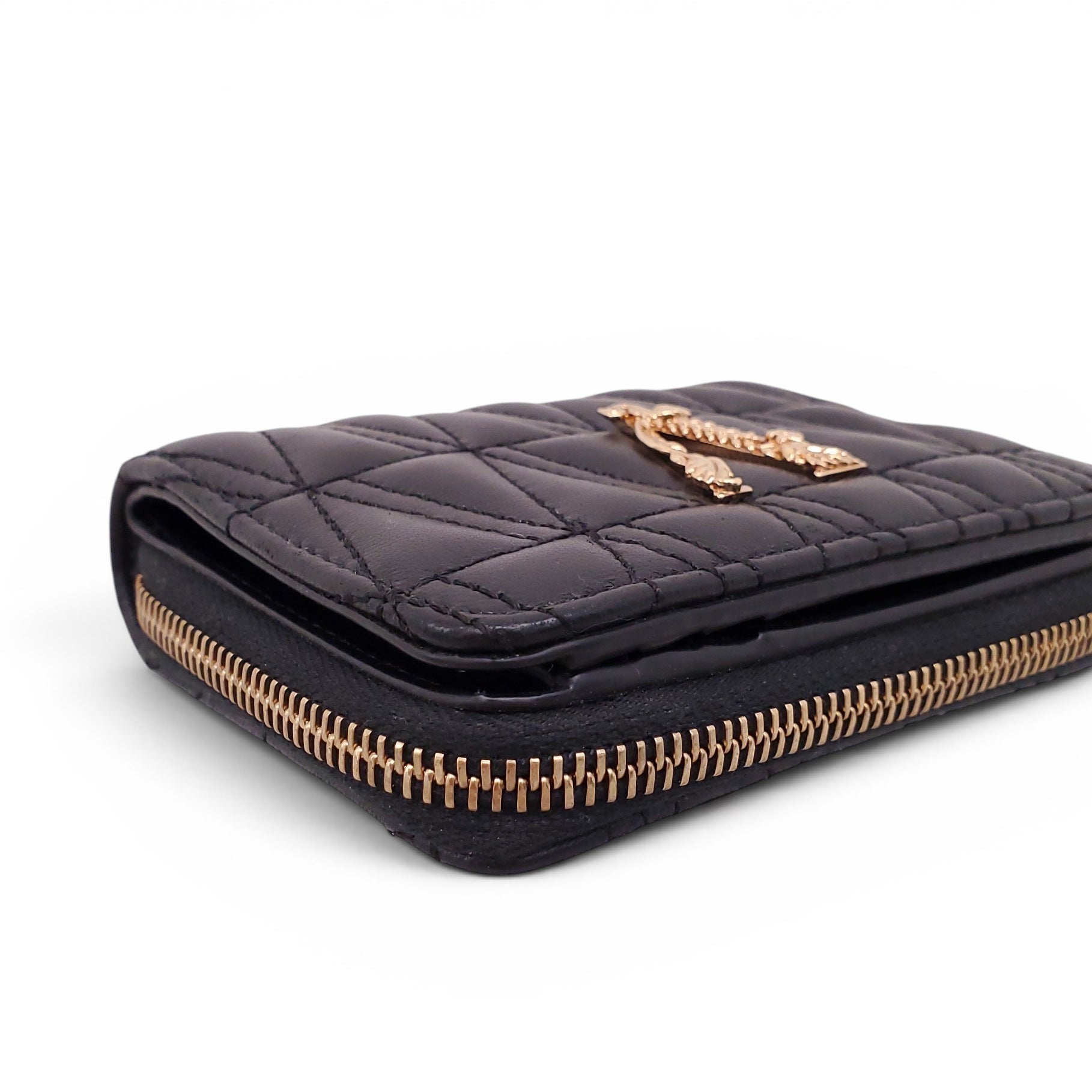 VERSACE BLACK QUILTED WALLET