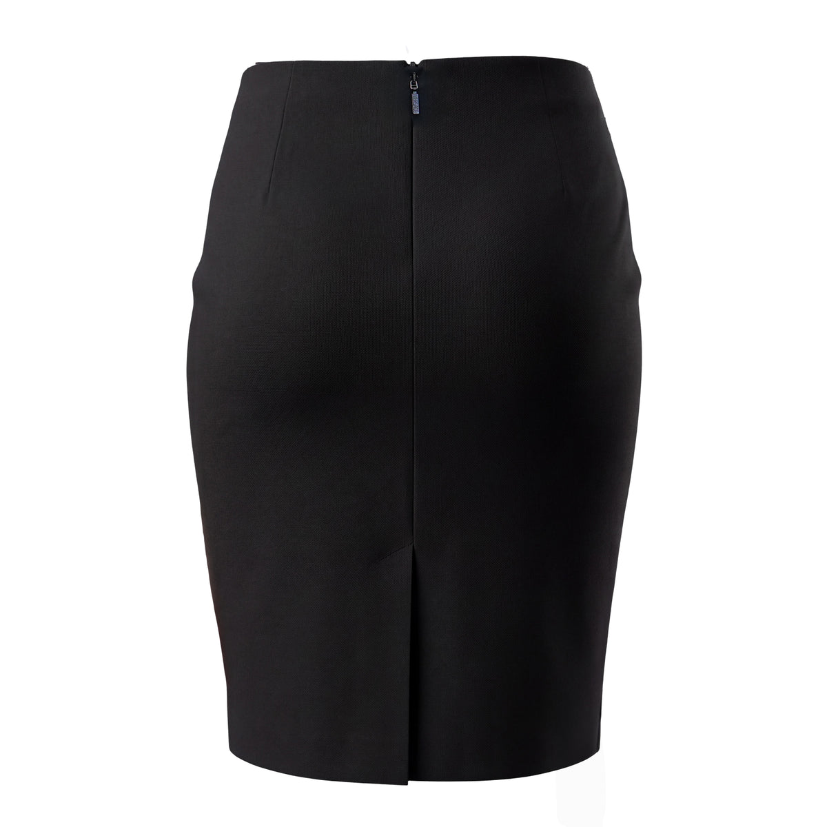 VERSACE BLACK SKIRT WITH GOLD MEDUSA BELT DETAIL - SIZE 40