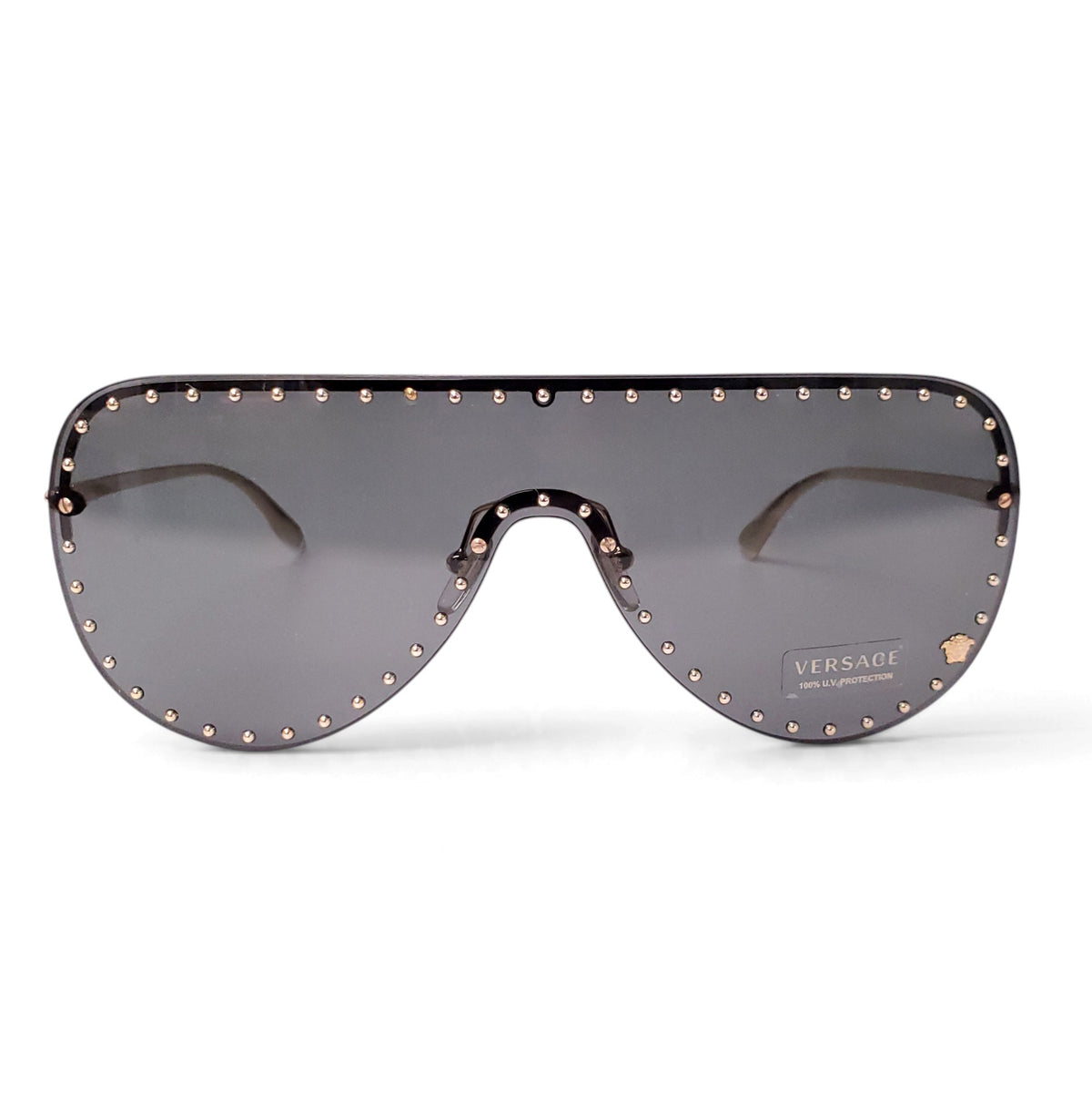 VERSACE GOLD STUD AVIATOR SUNGLASSES