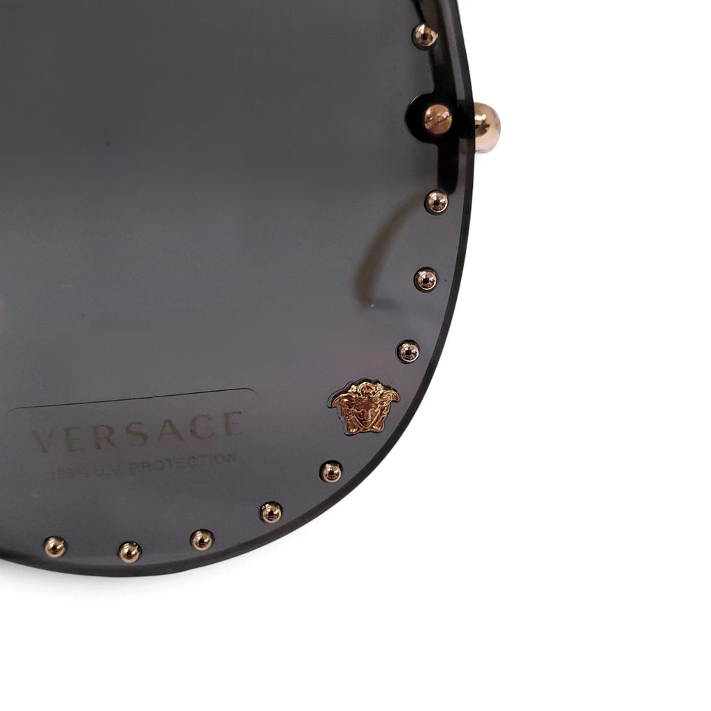 VERSACE GOLD STUD AVIATOR SUNGLASSES