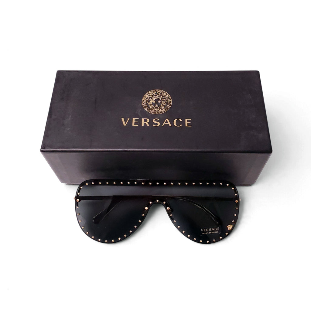 VERSACE GOLD STUD AVIATOR SUNGLASSES