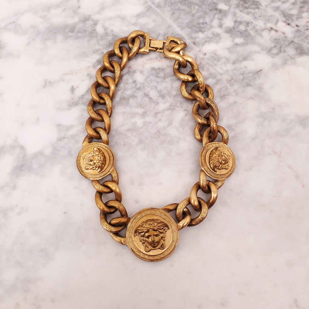 VERSACE MEDUSA GOLD NECKLACE