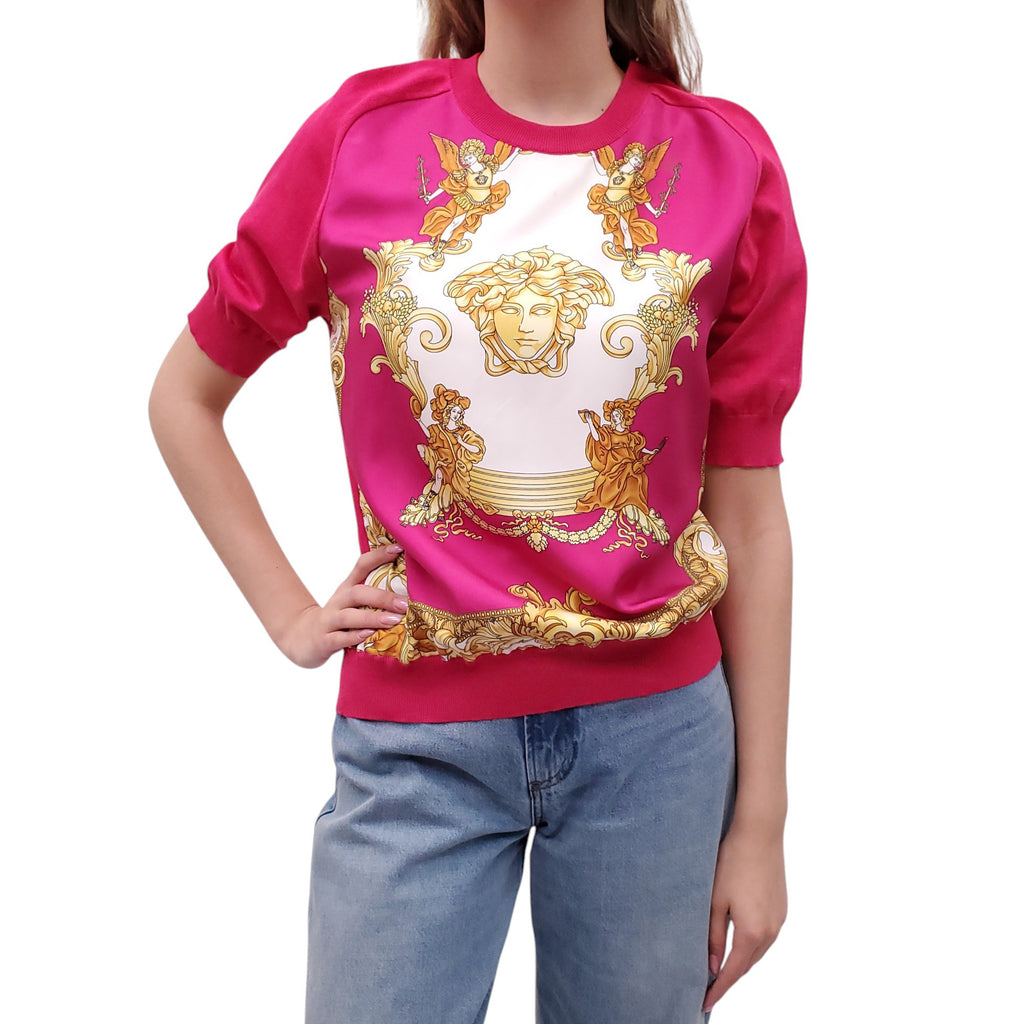VERSACE PINK MEDUSA SWEATER - SIZE M