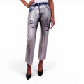 VERSACE SILVER METALLIC JEANS - SIZE 26