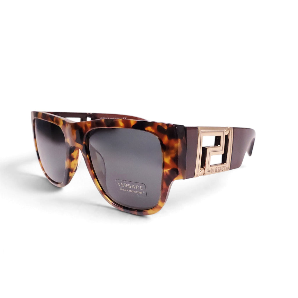 VERSACE TORTOISE SHELL LOGO SUNGLASSES