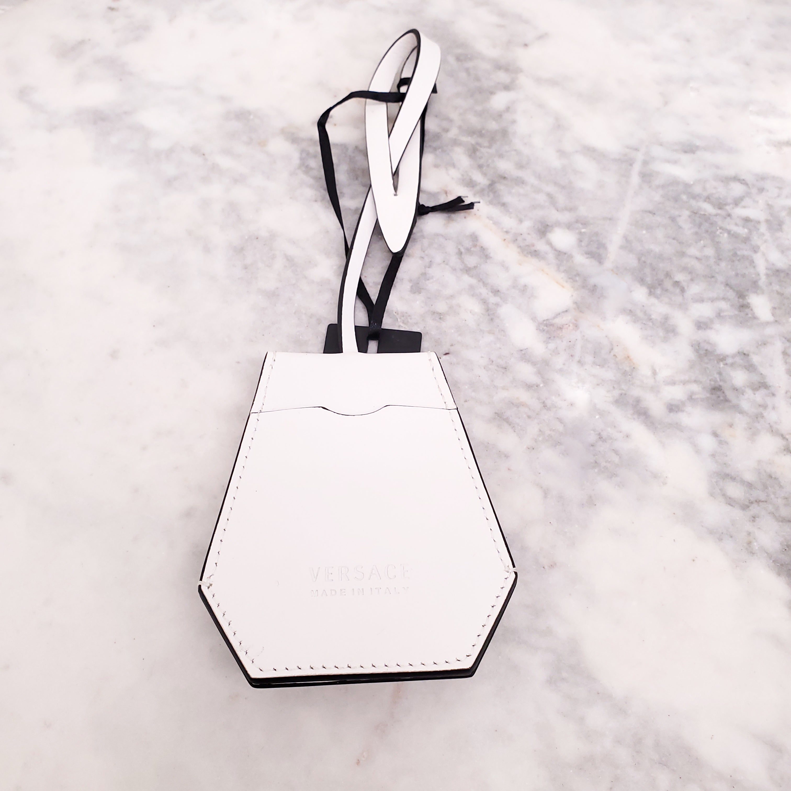 VERSACE WHITE STARFISH BAG CHARM