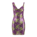 VERSACE WILD ROSES CHAINMAIL MIDI DRESS - SIZE 38