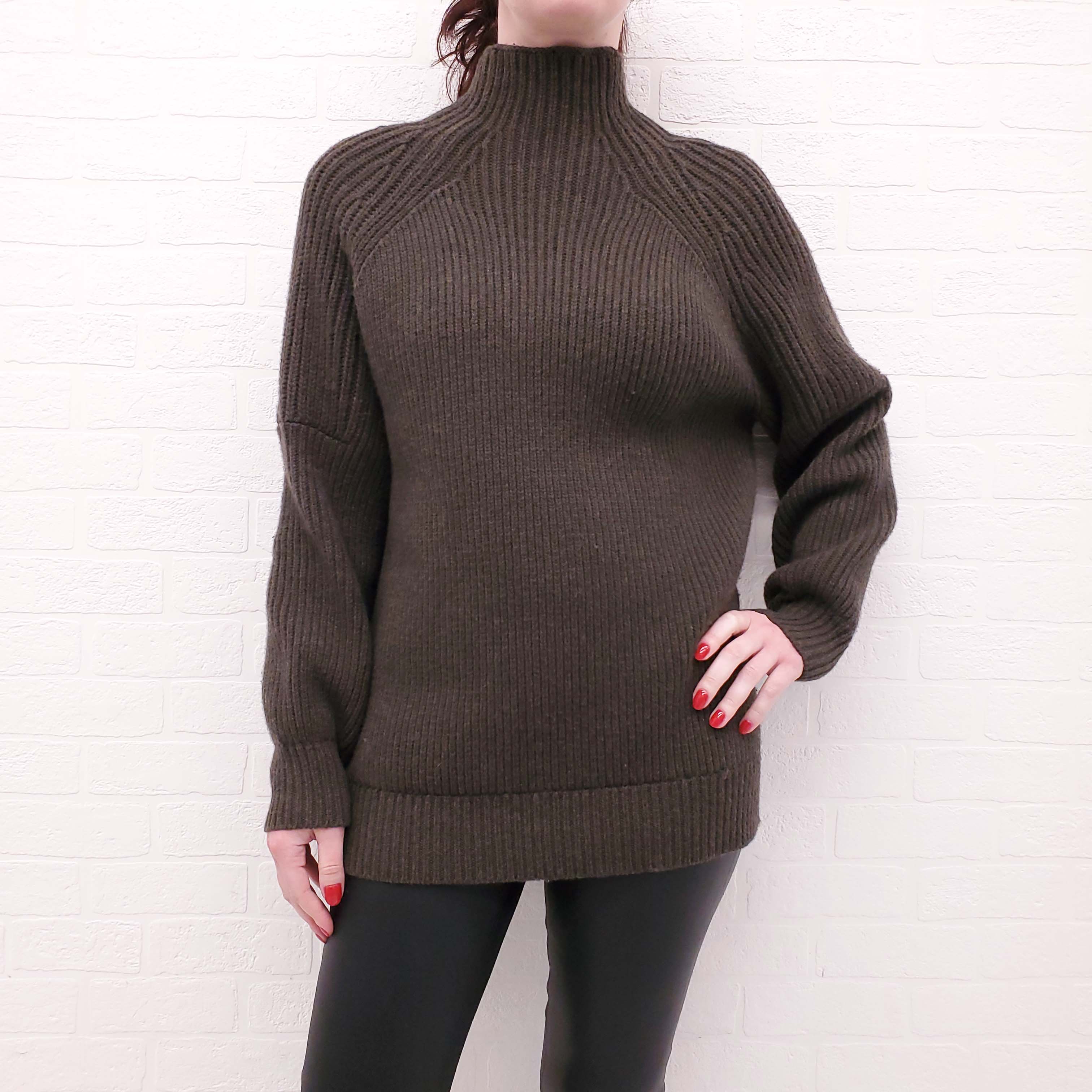 VICTORIA BECKHAM KHAKI GREEN SWEATER - SIZE 2/M