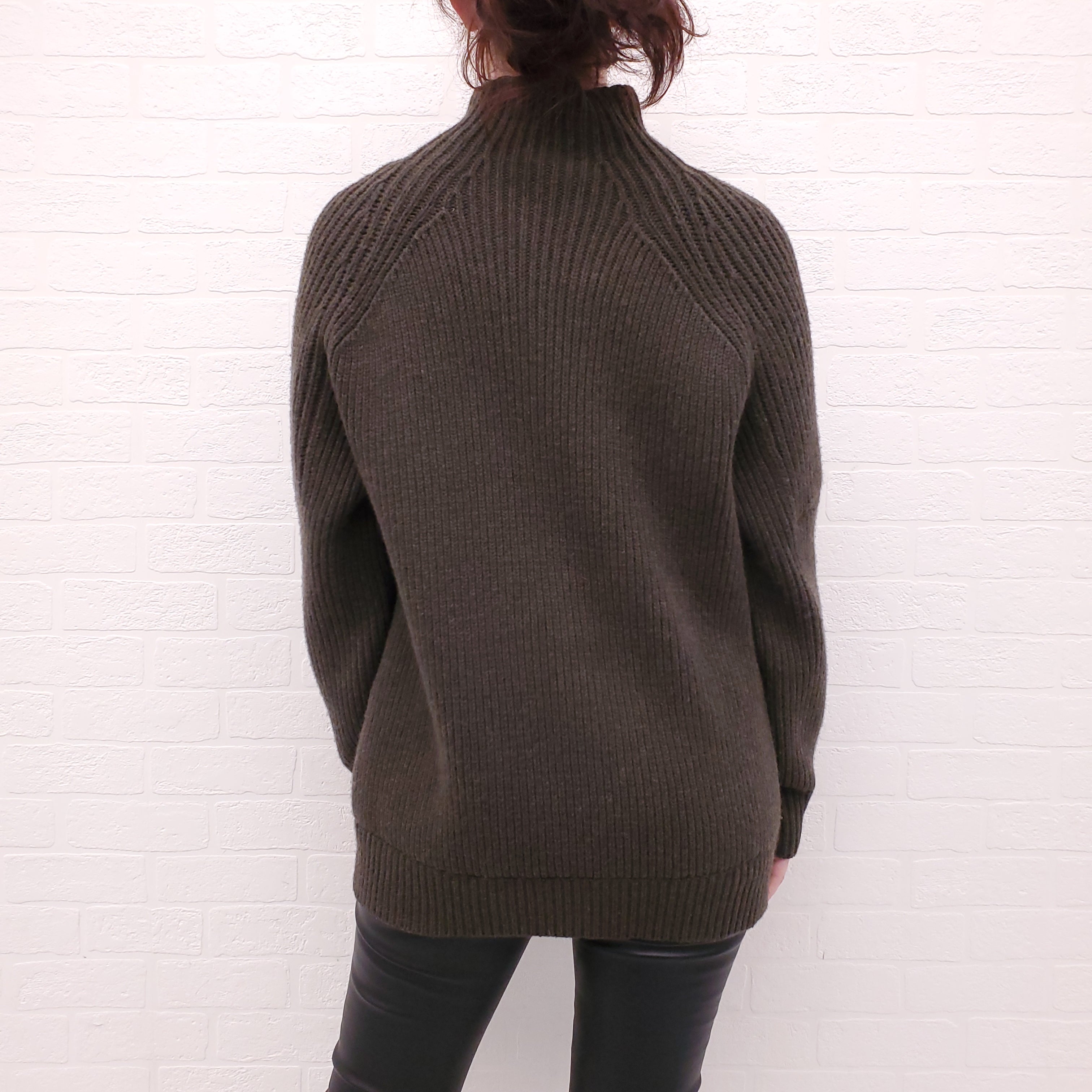 VICTORIA BECKHAM KHAKI GREEN SWEATER - SIZE 2/M